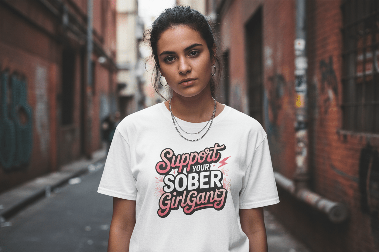 Support Your Sober Girl Gang T-Shirt - NEXT CHAPTER APPAREL