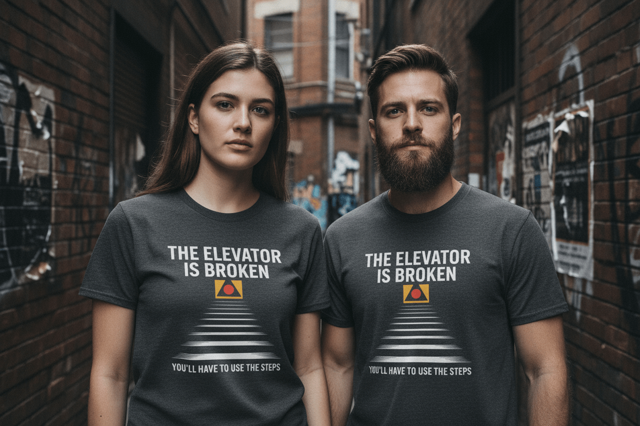 The Elevator Is Broken Recovery Addiction T shirt - NEXT CHAPTER APPAREL