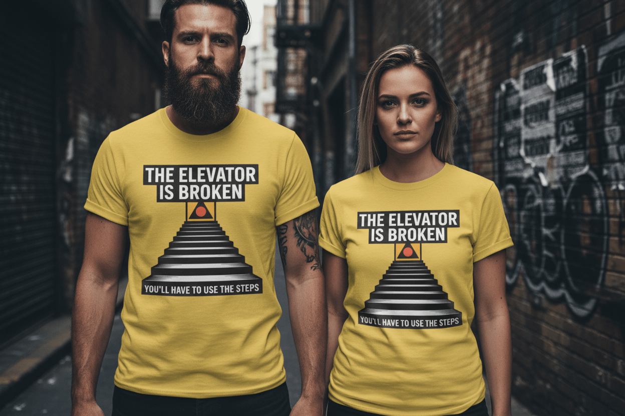 The Elevator Is Broken Recovery Addiction T shirt - NEXT CHAPTER APPAREL
